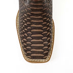 Kids Choco Python Boots - Embossed leather - Square Toe (TCK014)