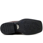 Kids Brown Leather Boots - Slip-Resistant Sole - Square Toe (TCK006)