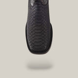 Exotic Python - Diamond - Matte Black - Square Toe
