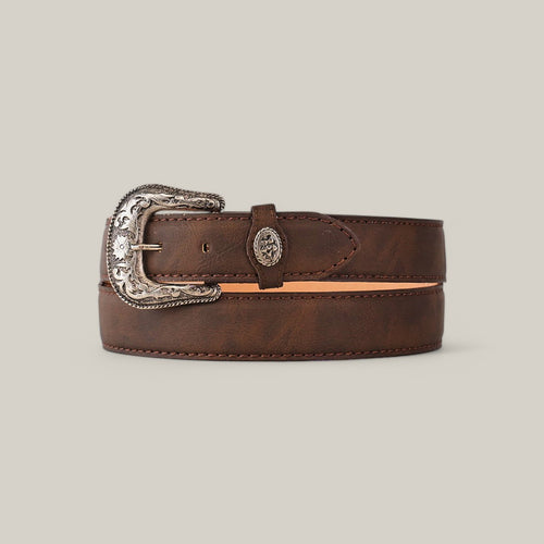 Brown Plain Belt - Rustic Buckle
