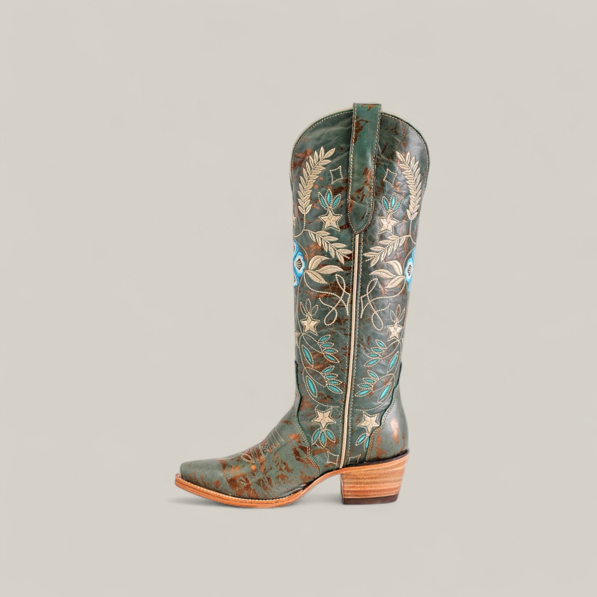 Madison Turquoise - Tall Shaft - Snip Toe