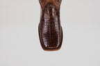 James Alligator Belly Boots - Brown - Square Toe (LG10)