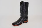 James Alligator Belly Boots - Black - Square Toe (LG10)