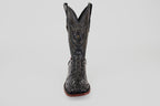 James Alligator Head Boots - Black - Square Toe (AP50)