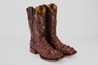 James Alligator Head Boots - Brown - Square Toe (AP50)