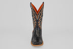 Braxton Python Boots - Black - Square Toe