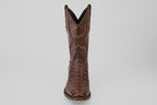 Rhodes Caiman Hornback Boots - Tobacco - Round Toe (LM220)