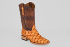 Connor Pirarucu Fish Boots - Brandy - Square Toe (PZ60)