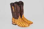 Connor Pirarucu Fish Boots - Canary - Square Toe (PZ60)