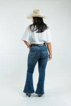Western Blue - Women's High-Rise Bootcut Denim Jeans (W2371-PB)